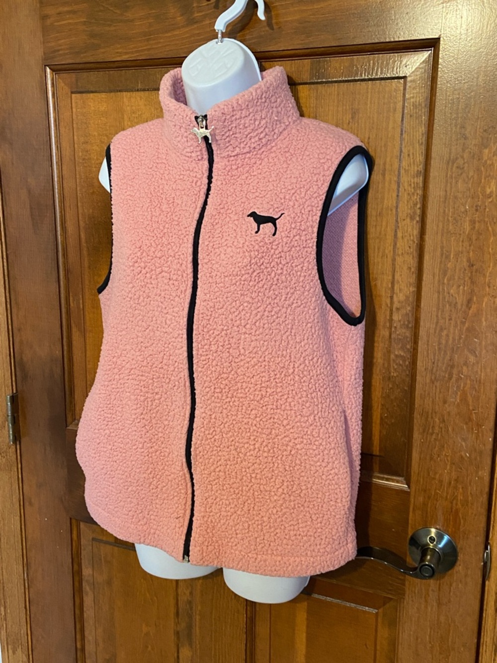 PINK Victoria Secret Sherpa Full Zip Vest Smoky Rose Limited Edition Size Small - Picture 4 of 10
